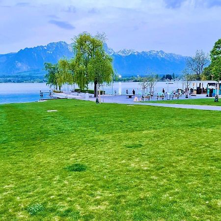 Schoene Ferienwohnung Mit Seeblick Thun Eksteriør bilde